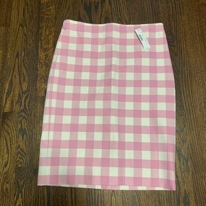 JCrew Gingham Pencil Skirt NWT